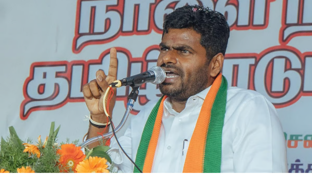 அண்ணாமலை, ராகுல் காந்தி மற்றும் செல்வப்பெருந்தகை தொடர்பான அரசியல் சர்ச்சையை குறிக்கும் படம்