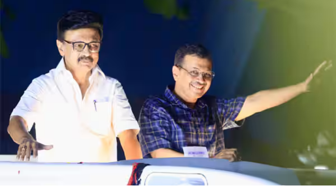 சென்னையில் ஸ்டாலின் உடன் பிரசாரம் செய்யும் கெஜ்ரிவால் மற்றும் மக்கள் கூட்டம்