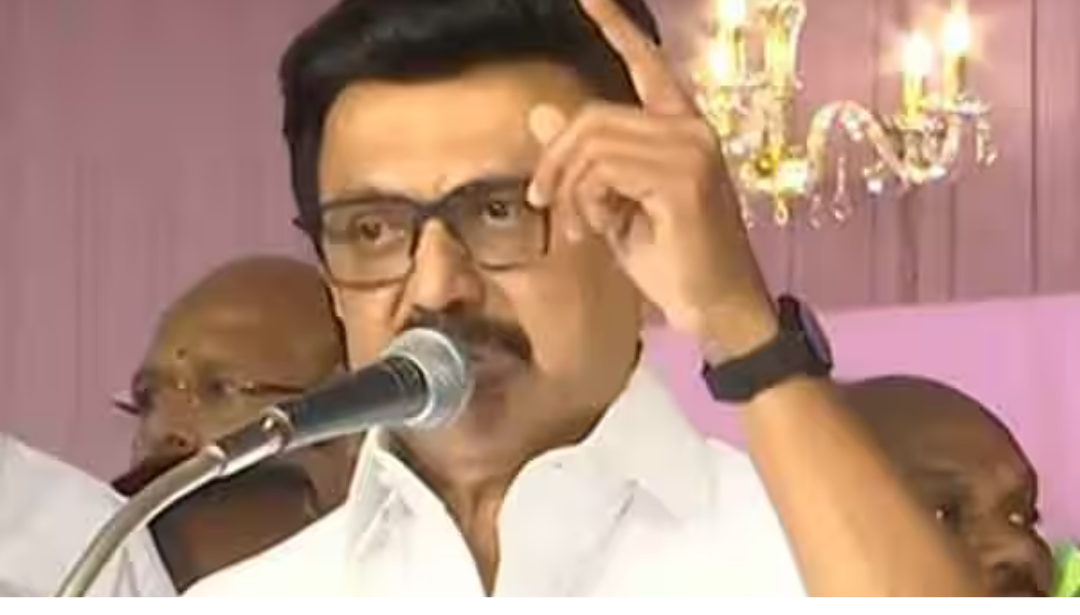 தஞ்சையில் நடைபெற்ற நிகழ்ச்சியில் திமுக தலைவர் ஸ்டாலின் பேசியது தொடர்பான செய்தி.