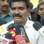 பெண்கள் பாதுகாப்பு மற்றும் மேகதாது அணை விவகாரம் குறித்து செய்தியாளர்களிடம் பேசும் அமைச்சர் நிர்மல்குமார்.
