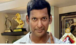 அரசியல் விவகாரம் குறித்து கருத்து தெரிவிக்கும் நடிகர் விஷால்.