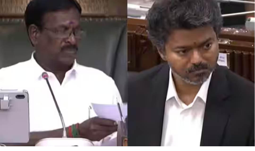 தமிழக சட்டசபையில் உரையாற்றும் தற்காலிக சபாநாயகர் கருப்பையா.