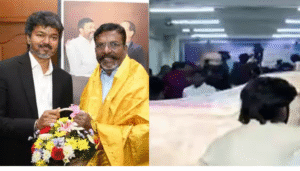 சென்னையில் செய்தியாளர்களை சந்தித்து பேசும் திருமாவளவன்