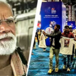 செயற்கை நுண்ணறிவு மாநாட்டில் ஏற்பட்ட அரசியல் சர்ச்சை மற்றும் போராட்டம் குறித்து விவாதிக்கும் காட்சிப்படம்
