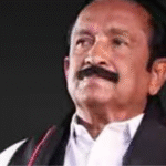 ராஜபாளையத்தில் செய்தியாளர்களிடம் பேட்டி அளிக்கும் ம.தி.மு.க. பொதுச்செயலாளர் வைகோ.