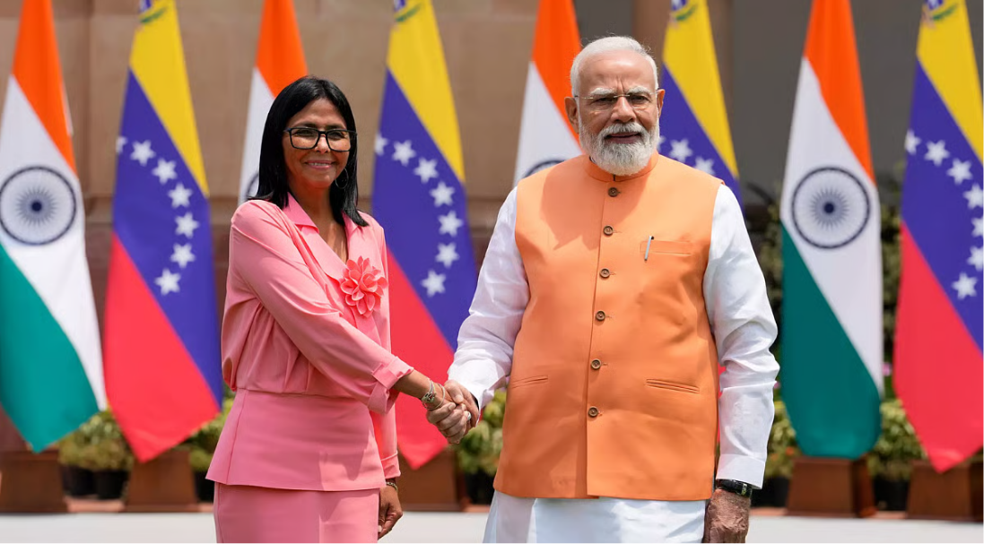 இந்தியா - வெனிசுலா ஒத்துழைப்பு குறித்து பேச்சுவார்த்தை நடத்திய பிரதமர் மோடி மற்றும் டெல்சி ரோட்ரிக்ஸ்