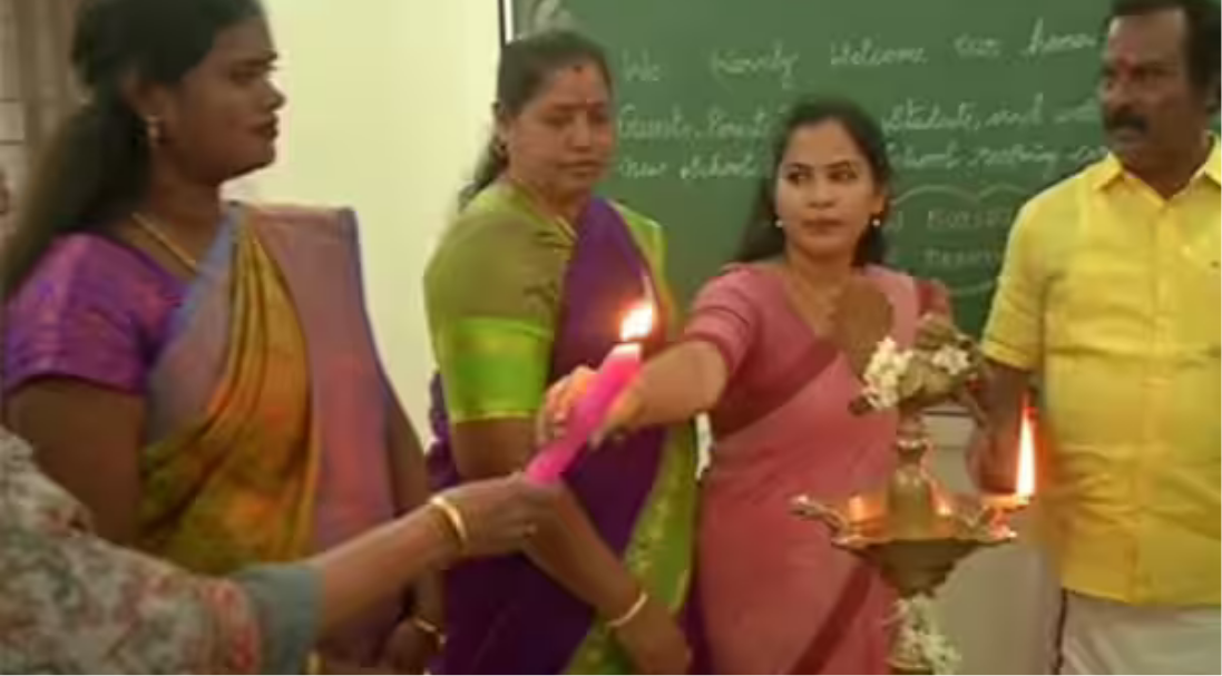 பள்ளி திறப்பு விழாவில் கருத்து வேறுபாடு ஏற்பட்ட மேயர் பிரியா மற்றும் எம்.எல்.ஏ. பல்லவி