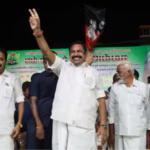 எடப்பாடியில் நடைபெற்ற கூட்டத்தில் உரையாற்றும் அதிமுக பொதுச் செயலாளர் எடப்பாடி பழனிசாமி.