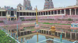 மதுரை மீனாட்சி அம்மன் கோயிலில் ரீல்ஸ் வீடியோ விவகாரம் தொடர்பாக பாதுகாப்பு குறித்து எழுந்த சர்ச்சையை குறிக்கும் பிரதிநிதித்துவ படம்.