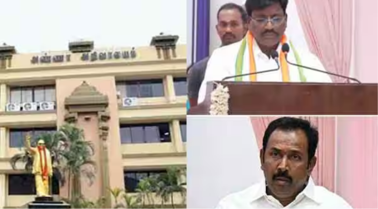 தி.மு.க.வை விமர்சித்து அறிக்கை வெளியிட்ட காங்கிரஸ் அமைச்சர்கள்.