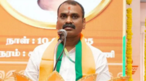 திருச்செந்தூரில் செய்தியாளர்களிடம் பேசிய மத்திய இணை அமைச்சர் எல்.முருகன்.