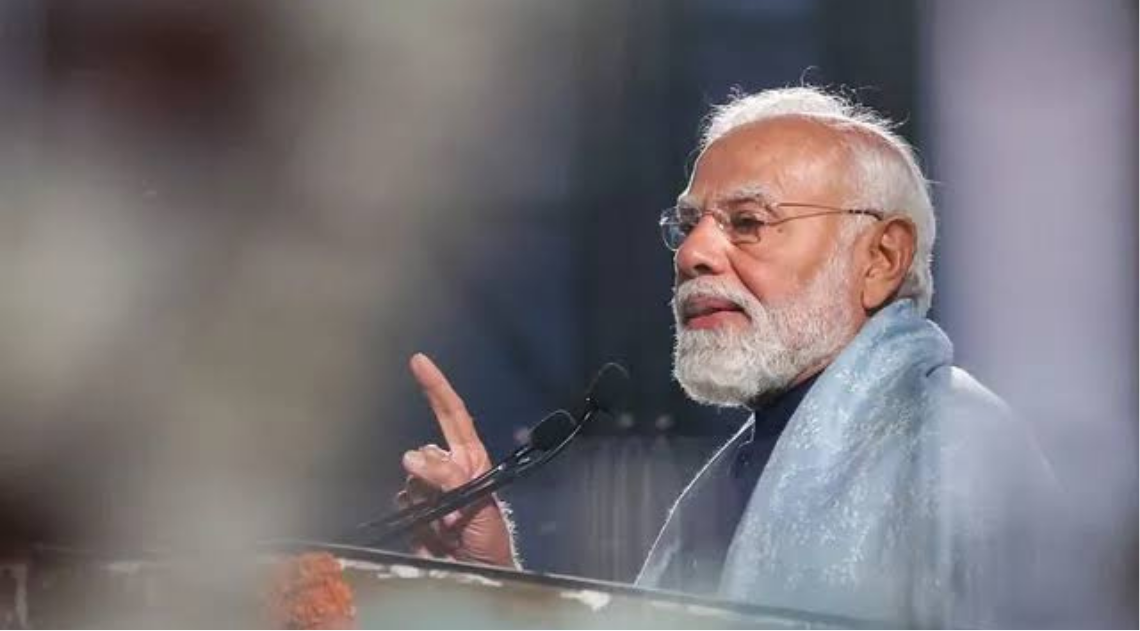 ஜி7 உச்சி மாநாட்டில் செயற்கை நுண்ணறிவு அமர்வில் உரையாற்றும் பிரதமர் நரேந்திர மோடி.