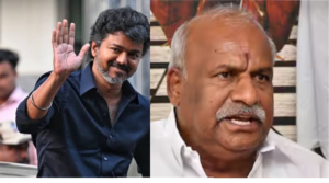செய்தியாளர்களிடம் கருத்து தெரிவிக்கும் ஹிந்து முன்னணி மாநிலத் தலைவர் காடேஸ்வரா சுப்பிரமணியம்.