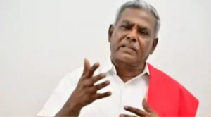 கோவையில் செய்தியாளர்களிடம் பேட்டியளிக்கும் மார்க்சிஸ்ட் மாநில செயலாளர் சண்முகம்.
