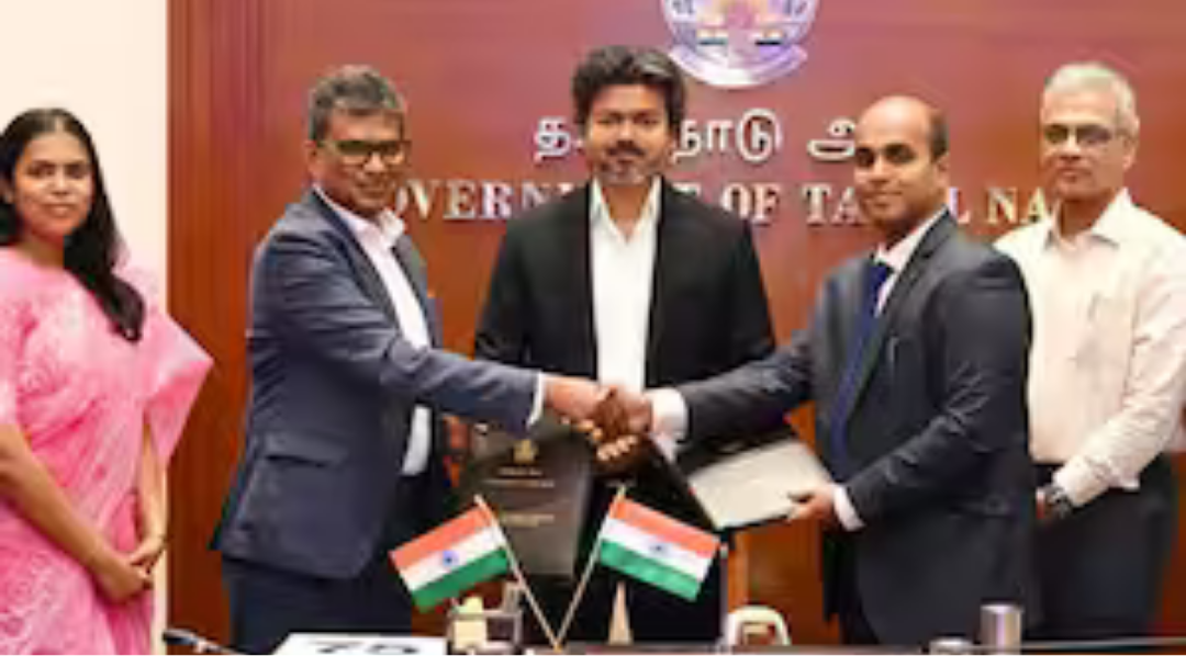 தமிழக அரசுடன் ரூ.1000 கோடி முதலீட்டு புரிந்துணர்வு ஒப்பந்தத்தில் கையெழுத்திட்ட ஹிட்டாச்சி நிறுவனம்.