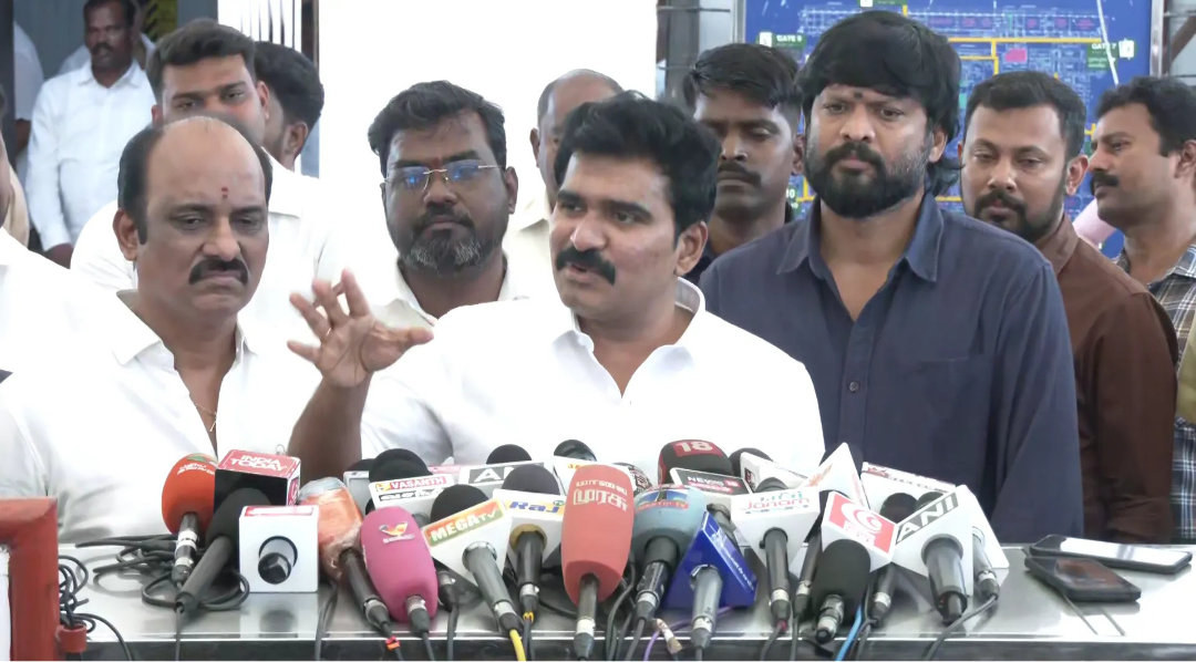 அரசு வக்கீல்கள் நியமனம் குறித்து செய்தியாளர்களிடம் விளக்கம் அளிக்கும் அமைச்சர் நிர்மல்குமார்.