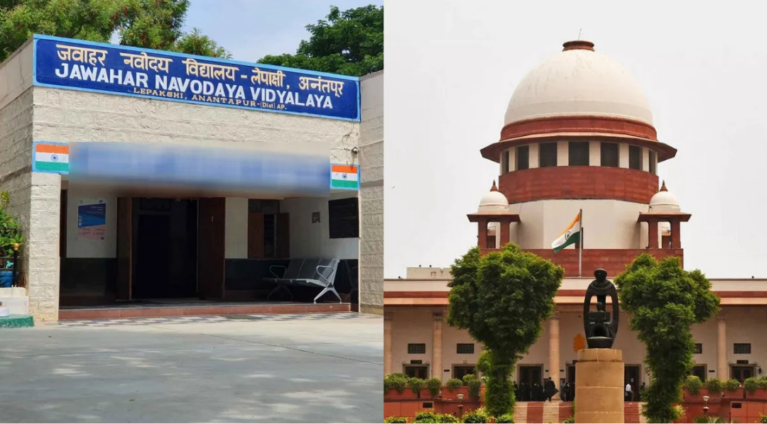 நவோதயா பள்ளிகள் தொடர்பான வழக்கில் தமிழக அரசுக்கு 3 வாரத்தில் விளக்கம் அளிக்க சுப்ரீம்கோர்ட் உத்தரவிட்டதை குறிக்கும் செய்தி.