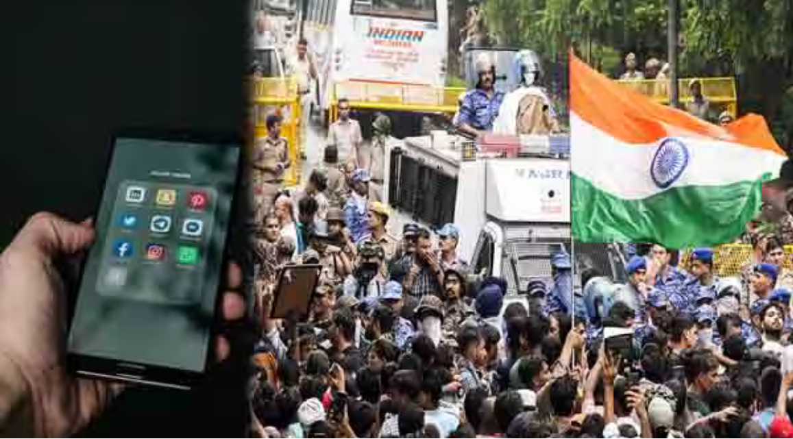 டில்லி போலீஸ் உதவி ஆணையர் சுமித் ஜா போலி சமூக வலைதளக் கணக்குகள் குறித்து எச்சரிக்கை விடுக்கும் காட்சி.