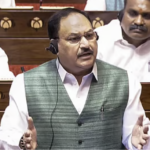 மாநிலங்களவையில் மாணவர் போராட்டம் குறித்து விளக்கம் அளிக்கும் மத்திய அமைச்சர் ஜே.பி. நட்டா.