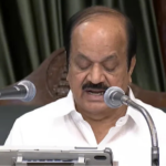 தமிழக சட்டசபை பட்ஜெட் கூட்டத்தொடர் குறித்து அறிவிப்பு வெளியிடும் சபாநாயகர் ஜேசிடி பிரபாகர்.