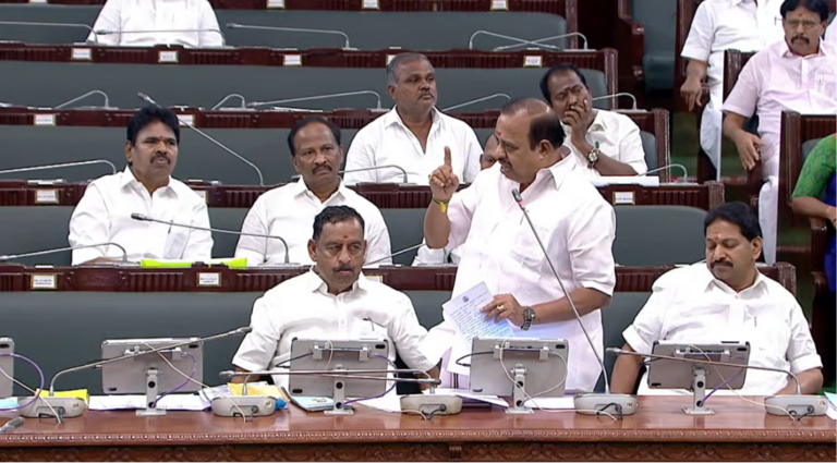சட்டப்பேரவையில் திமுக கூட்டணி விவகாரம் குறித்து பேசிய அதிமுக கொறடா அக்ரி கிருஷ்ணமூர்த்தி