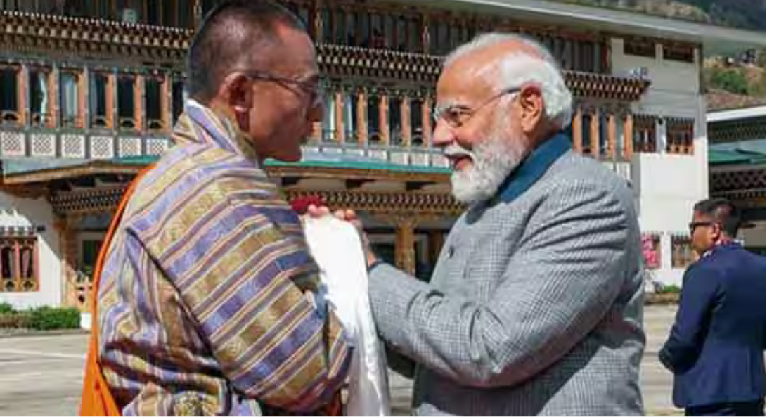 பிரதமர் மோடியை விஷ்ணுவின் அவதாரம் என புகழ்ந்த பூடான் பிரதமர் ஷெரிங் டோப்கே