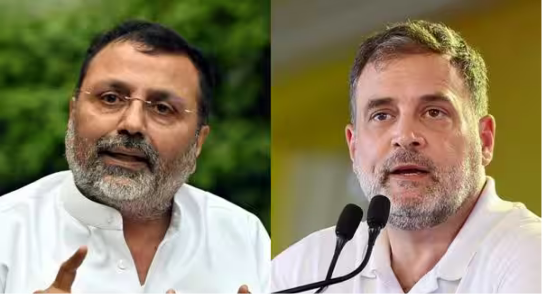ராகுல் காந்தியின் வியட்நாம் பயணம் குறித்து விமர்சித்து, அவர் மீது குற்றச்சாட்டுகளை முன்வைத்த பாஜக எம்.பி. நிஷிகாந்த் துபே தொடர்பான செய்தி.