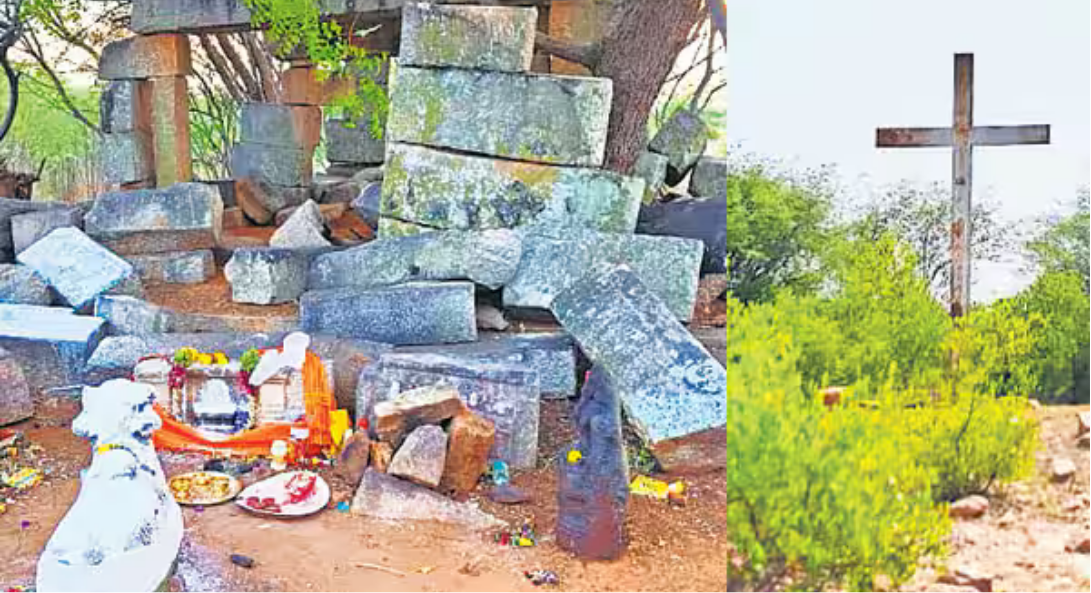 புதுக்கோட்டை மாவட்டம் மலம்பட்டியில் உள்ள பழமையான லிங்கமலையைப் பாதுகாக்கக் கோரி இந்து முன்னணி அளித்த புகார் தொடர்பான செய்தி.