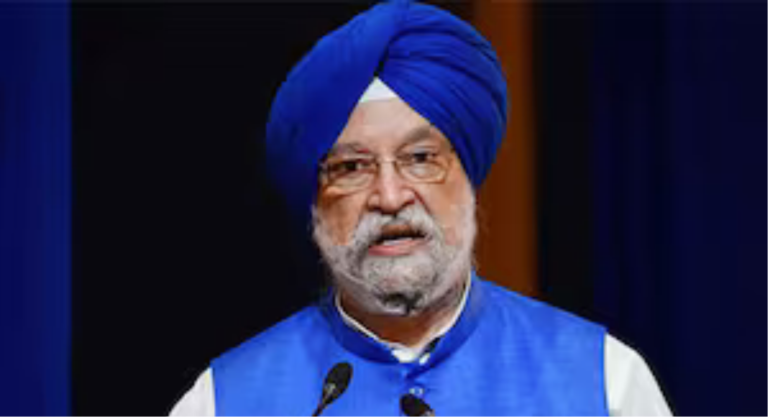 ராஜ்யசபா இடைத்தேர்தலில் போட்டியிட பாஜகவால் அறிவிக்கப்பட்ட மத்திய அமைச்சர் ஹர்தீப் சிங் புரி.